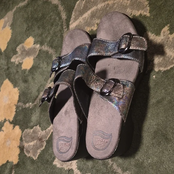 Dansko Metallic Buckle Sandals - Picture 2 of 6